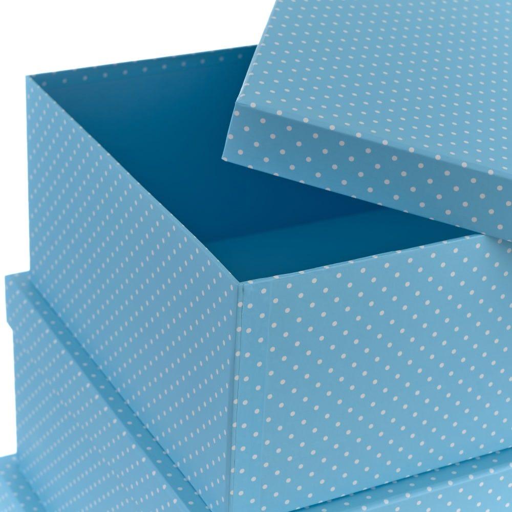 Lolahome Set De 15 Cajas Organizadoras De Cartón Azules