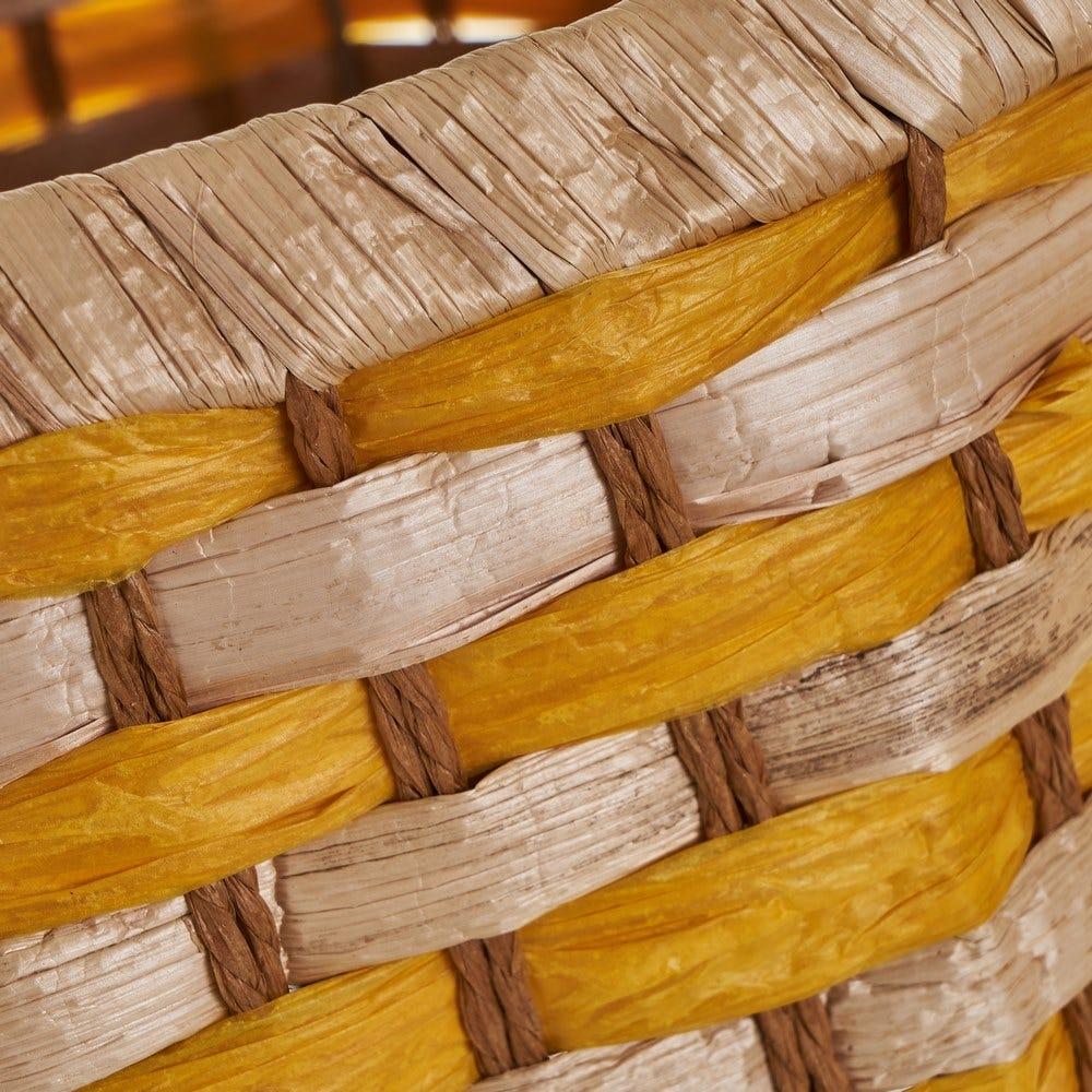 lolahome Set de 2 cestas de fibras naturales beige y natural trenzadas con asas