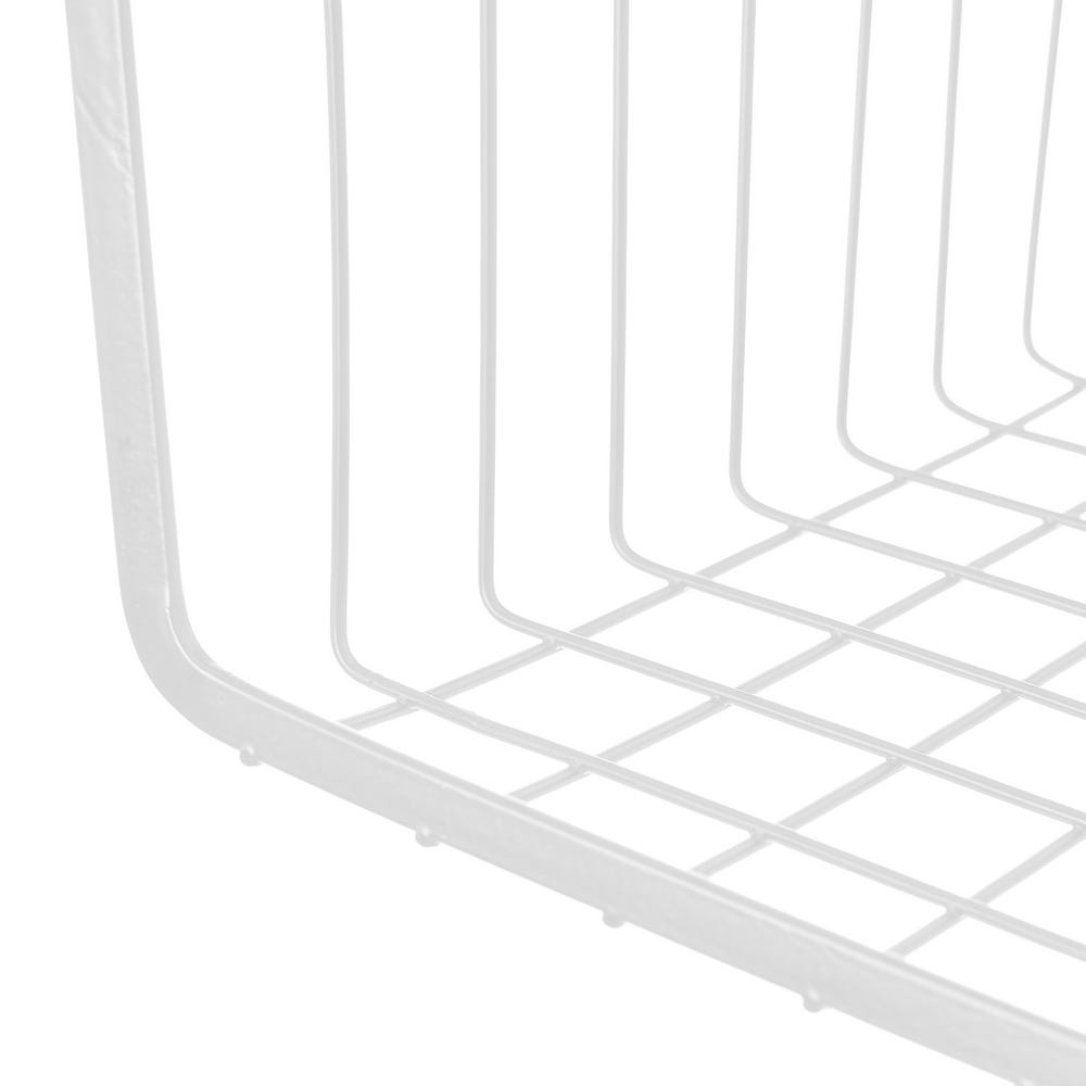 Lolahome Set De 2 Cestas De Metal Blancas Para Estante De 40x24x14 Cm