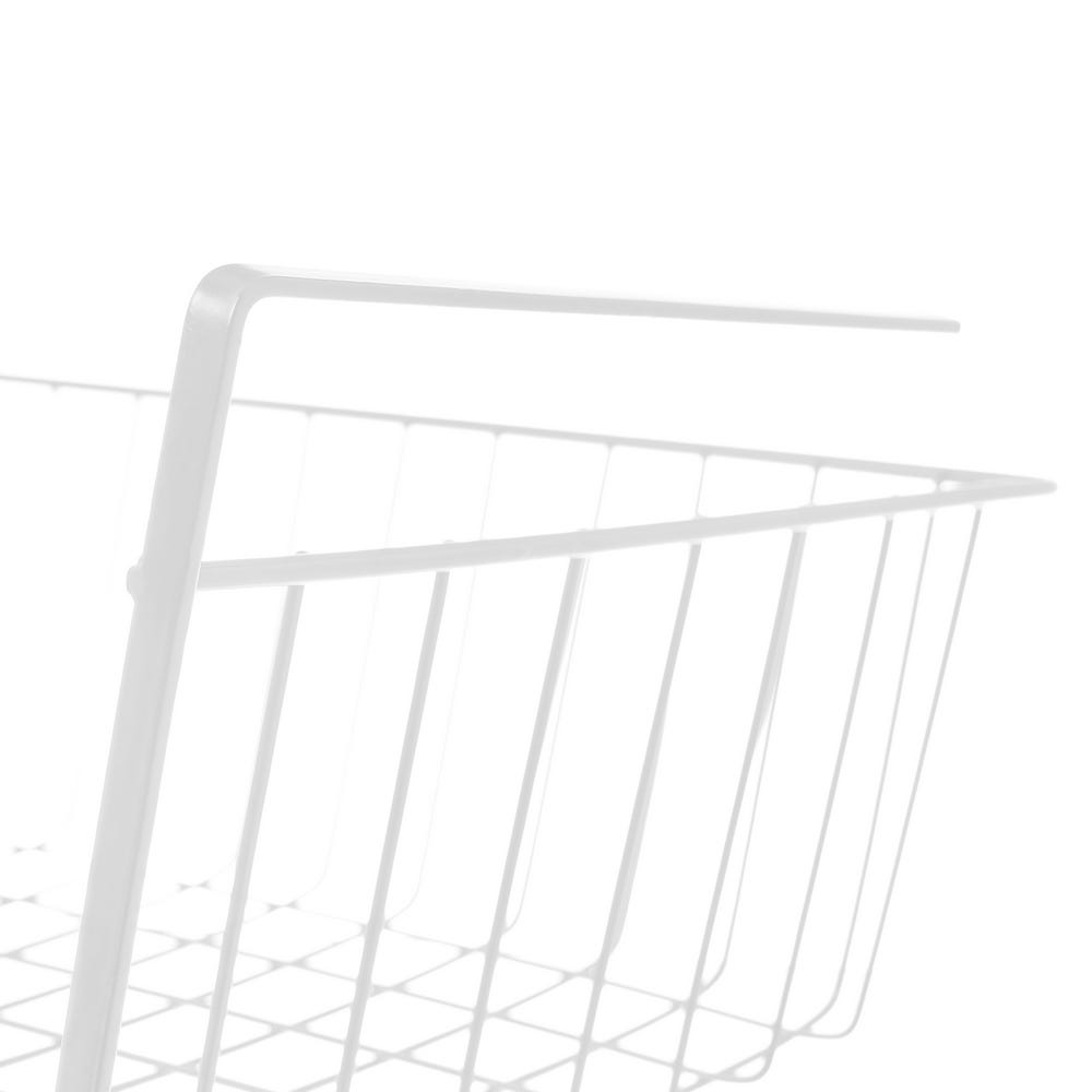 Lolahome Set De 2 Cestas De Metal Blancas Para Estante De 40x24x14 Cm