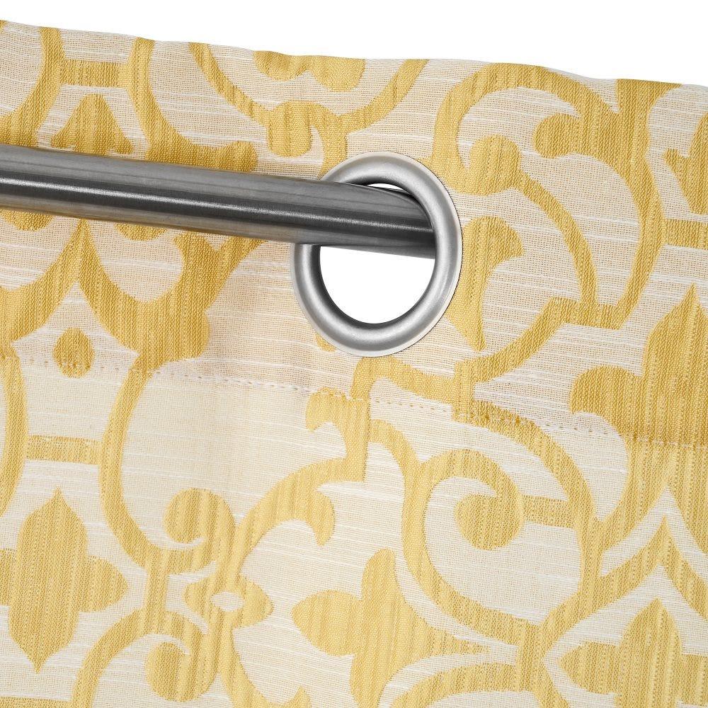 Lolahome Set De 2 Cortinas Con Brocado Amarillas De Jacquard De 140x260 Cm
