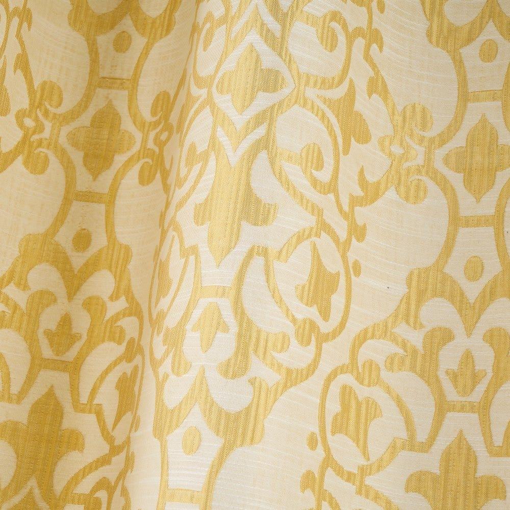 lolahome Set de 2 cortinas con brocado amarillas de Jacquard de 140x260 cm