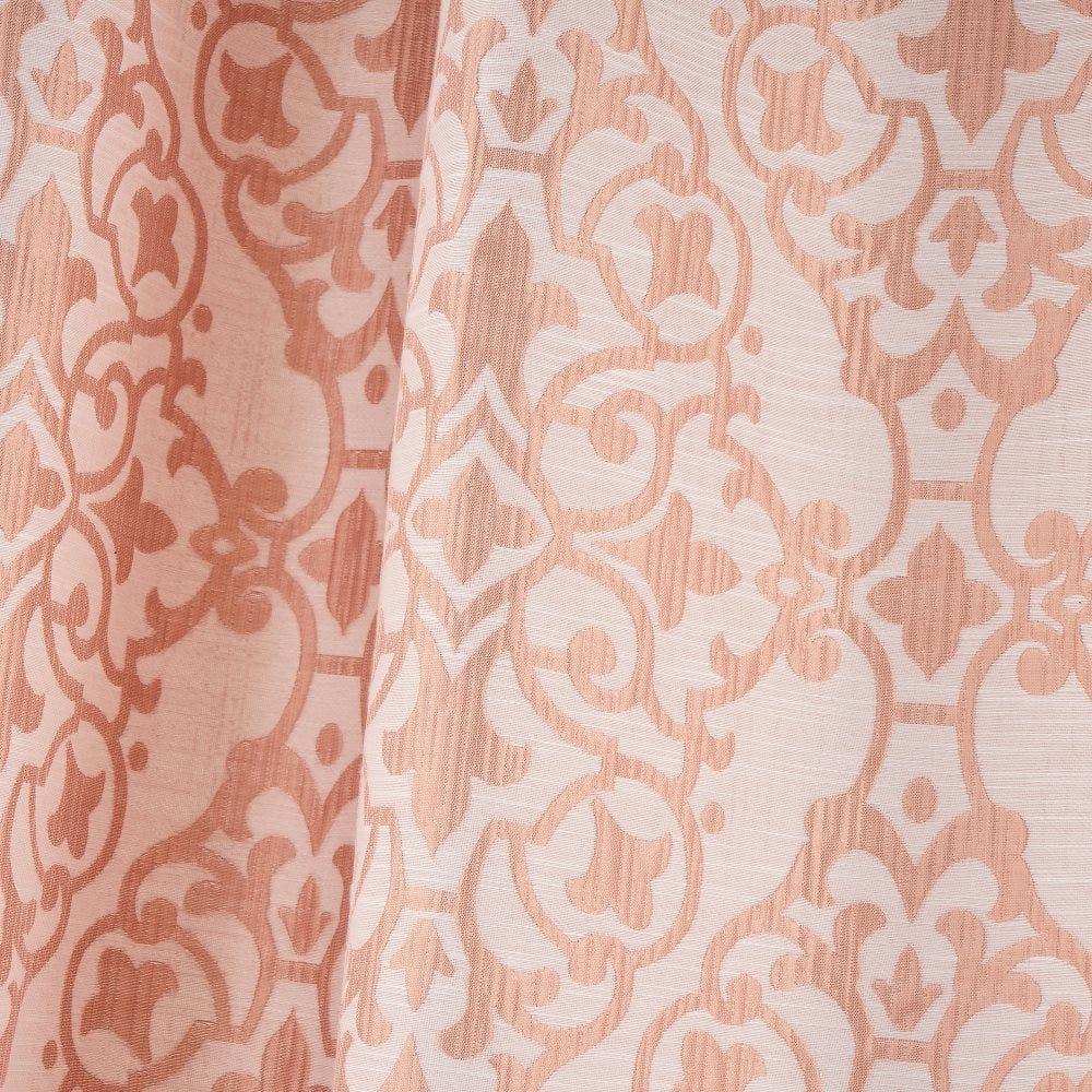 lolahome Set de 2 cortinas con brocado rosas de Jacquard de 140x260 cm