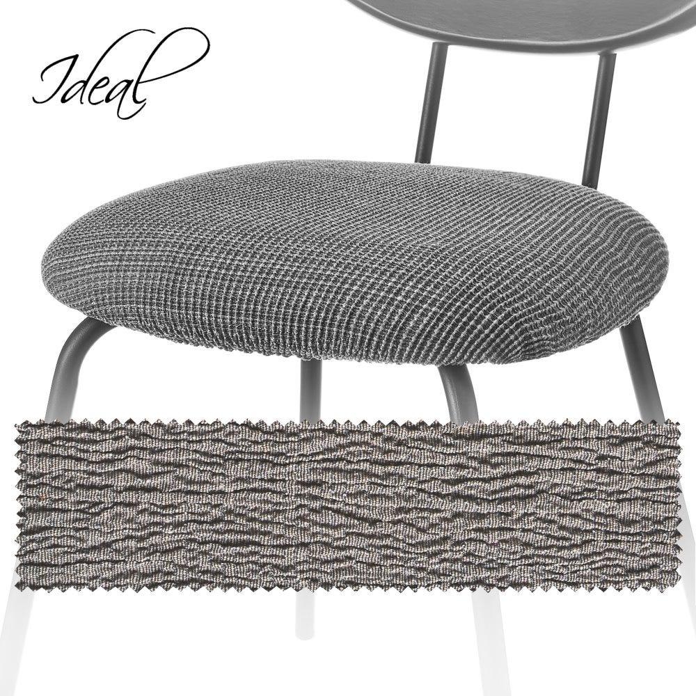 Lolahome Set De 2 Fundas De Silla Grises Ajustables De Tela Para Asiento De 40 A 50 Cm