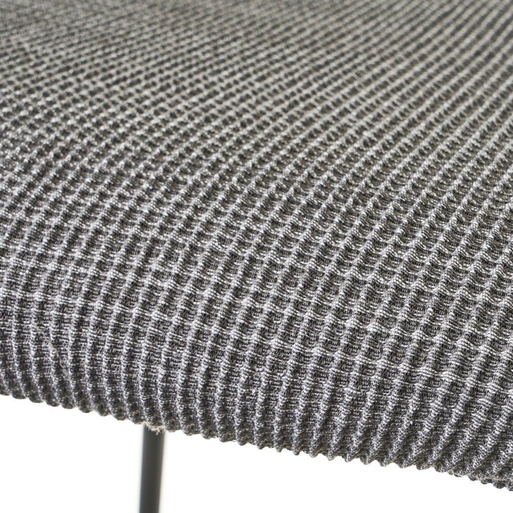 lolahome Set de 2 fundas de silla grises ajustables de tela para asiento de 40 a 50 cm