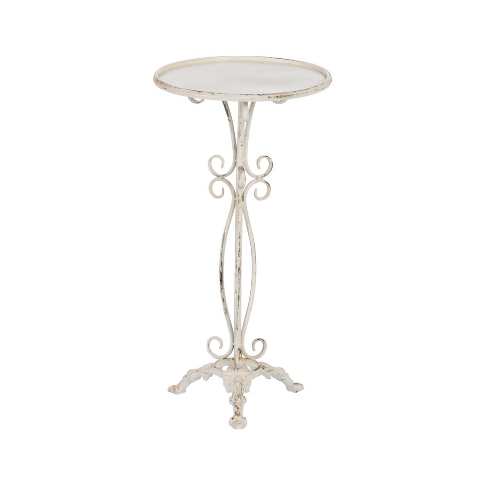 Lolahome Set De 2 Mesa Auxiliar Tallada Beige De 40x77 Cm