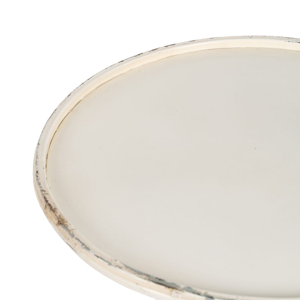 Lolahome Set De 2 Mesa Auxiliar Tallada Beige De 40x77 Cm