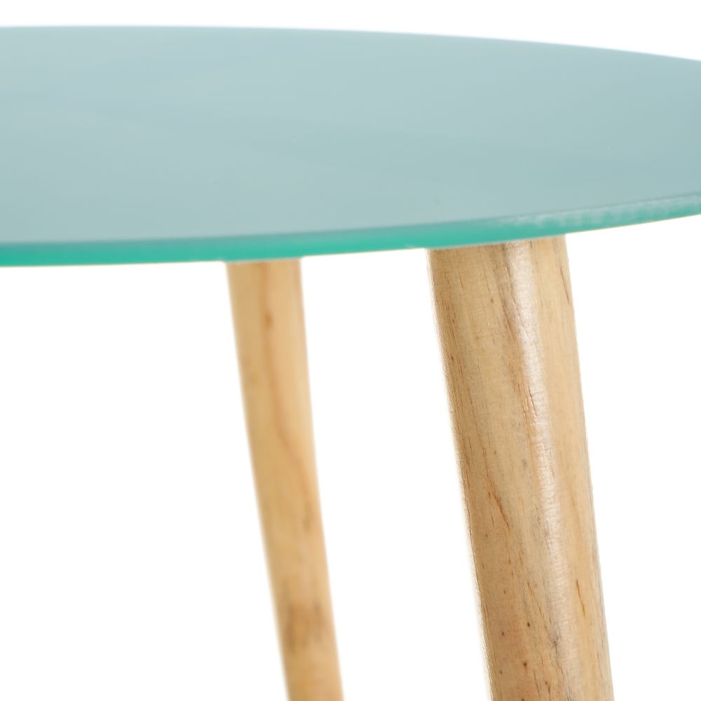 Lolahome Set De 2 Mesa Auxiliares Auxiliaresrosa Y Azul