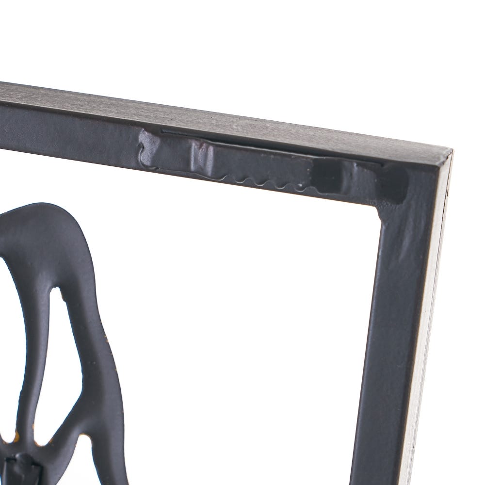 Lolahome Set De 2 Murales De Hojas De Hierro Negro Y Cobre De 35x91 Cm