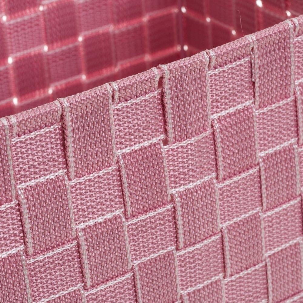 Lolahome Set De 3 Cestas De Polipropileno Rosas Trenzadas