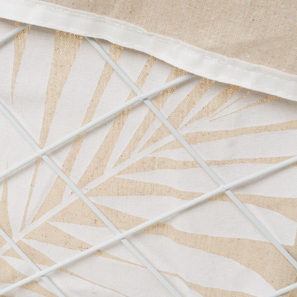 lolahome Set de 3 cestos de baño de metal blancos y natural