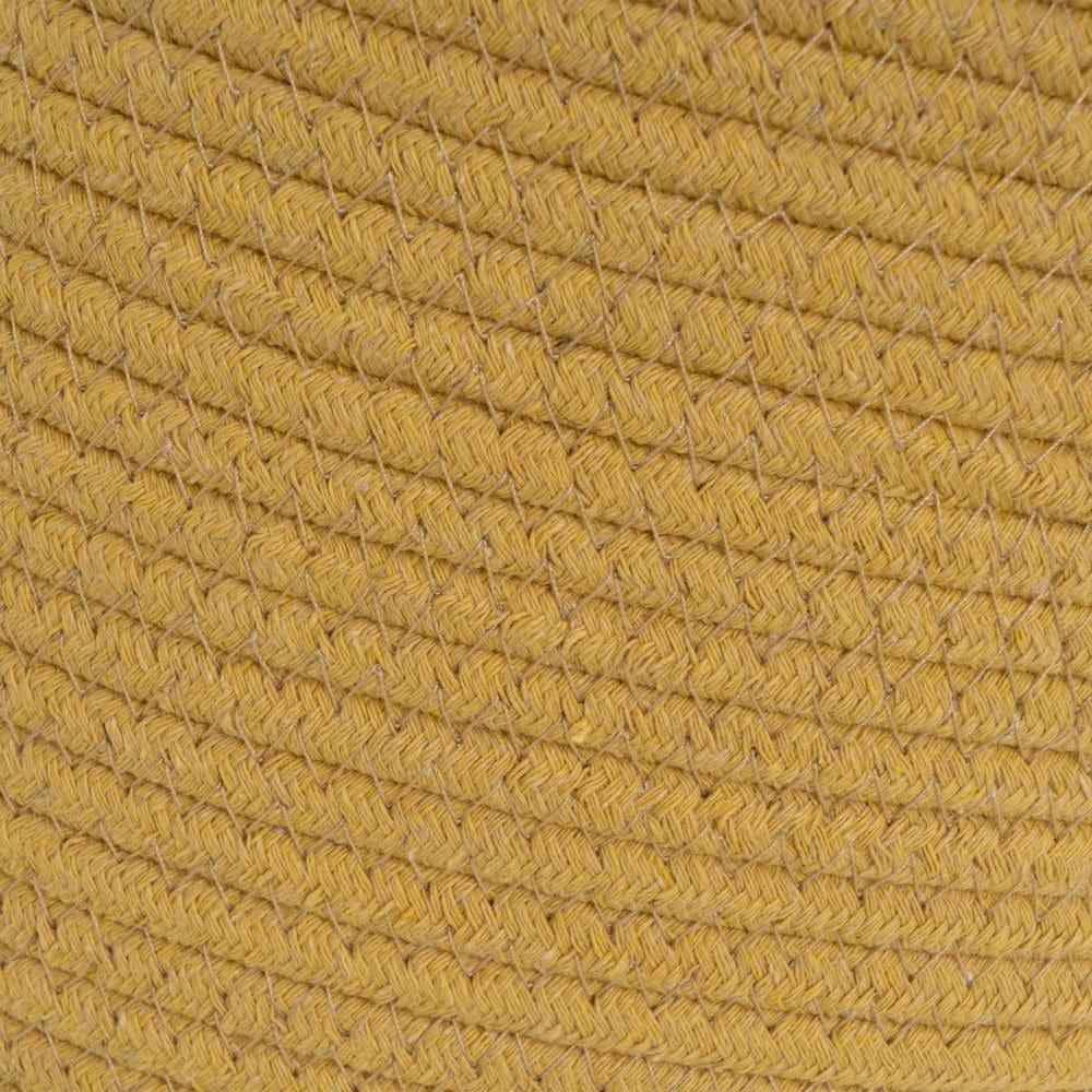 Lolahome Set De 3 Cestos Redondos De Cuerda De Algodón Natural Mostaza