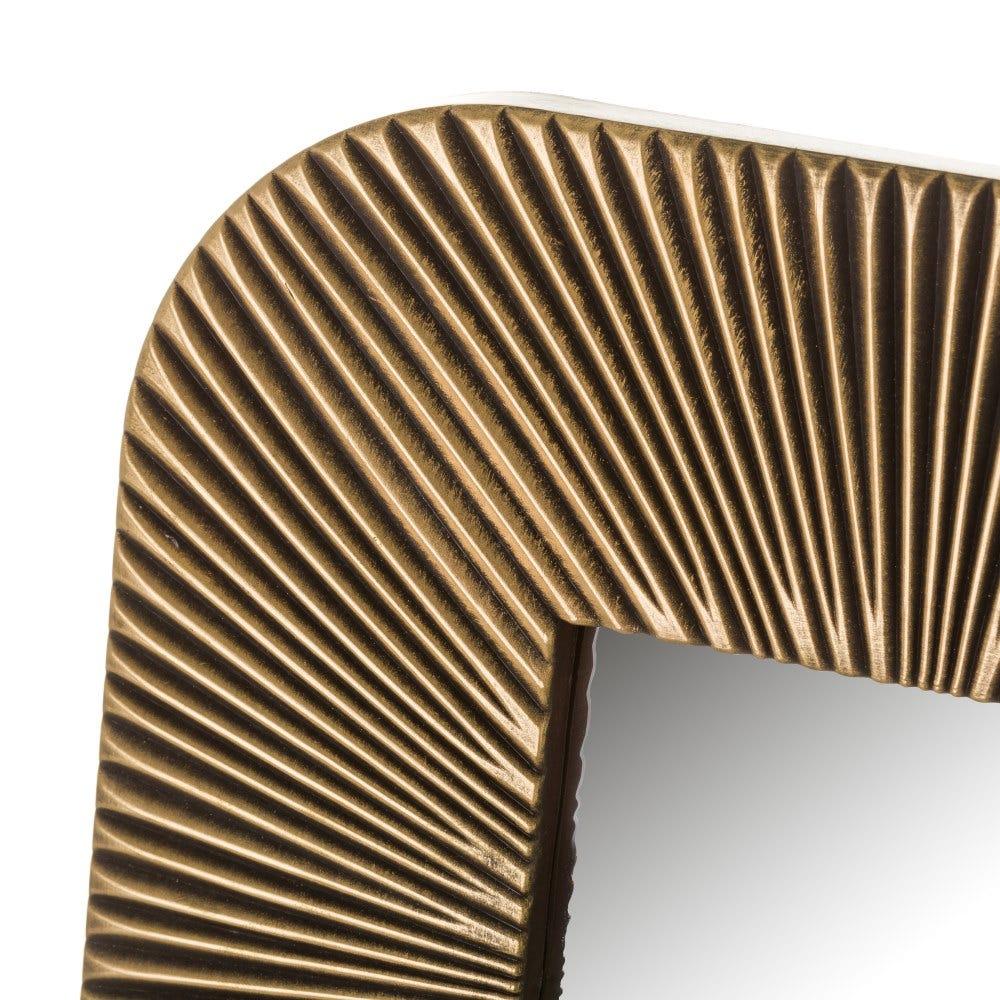 lolahome Set de 3 espejos cuadrados dorados de polipropileno