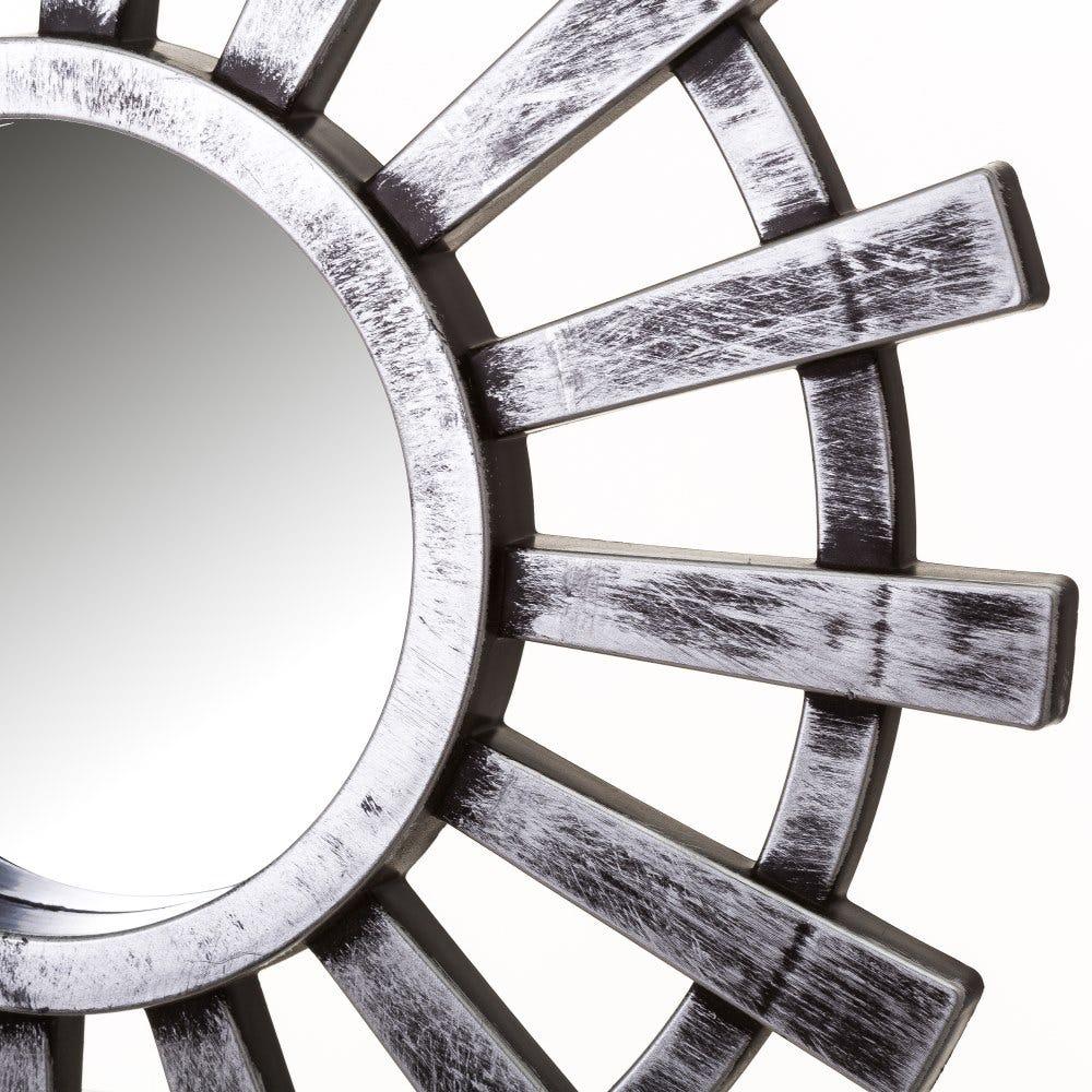 lolahome Set de 3 espejos de pared plateados de PVC de Ø 25 cm