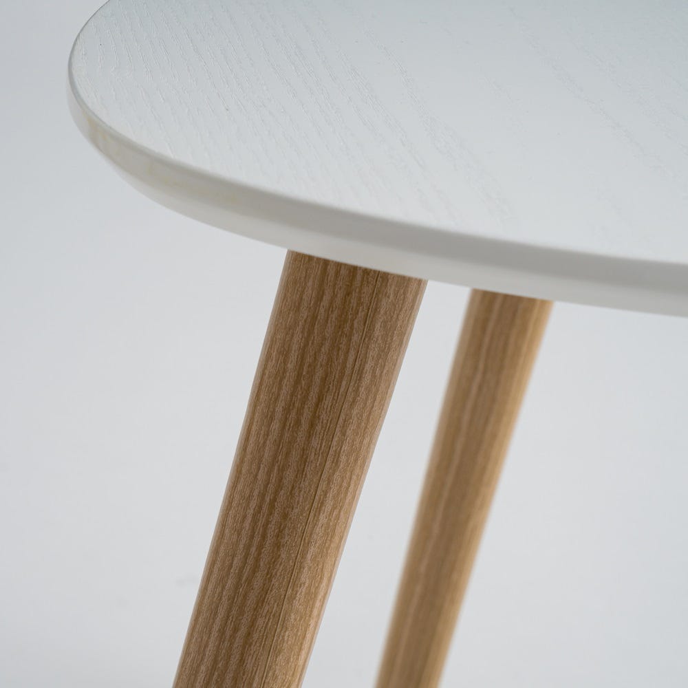 Lolahome Set De 3 Mesa Auxiliares Auxiliares Nido Blancas