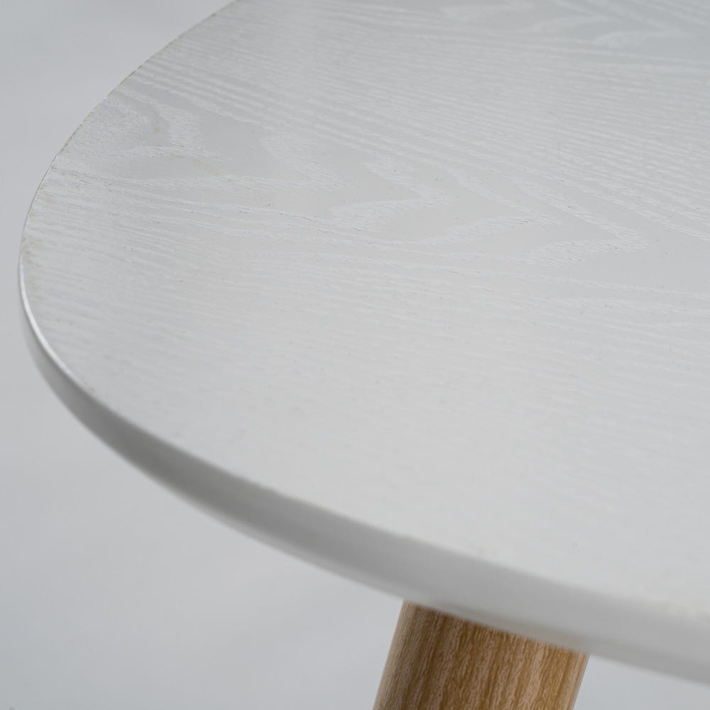 Lolahome Set De 3 Mesa Auxiliares Auxiliares Nido Blancas