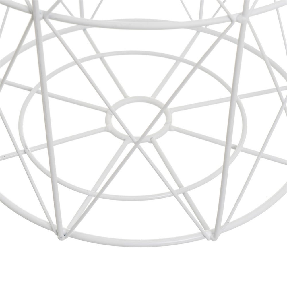 Lolahome Set De 3 Mesa Auxiliares Nido De Metal Blanco