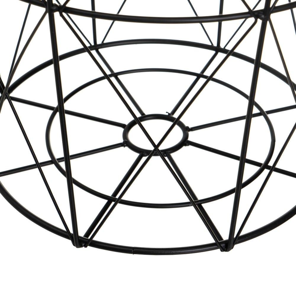 Lolahome Set De 3 Mesa Auxiliares Nido De Metal Negro