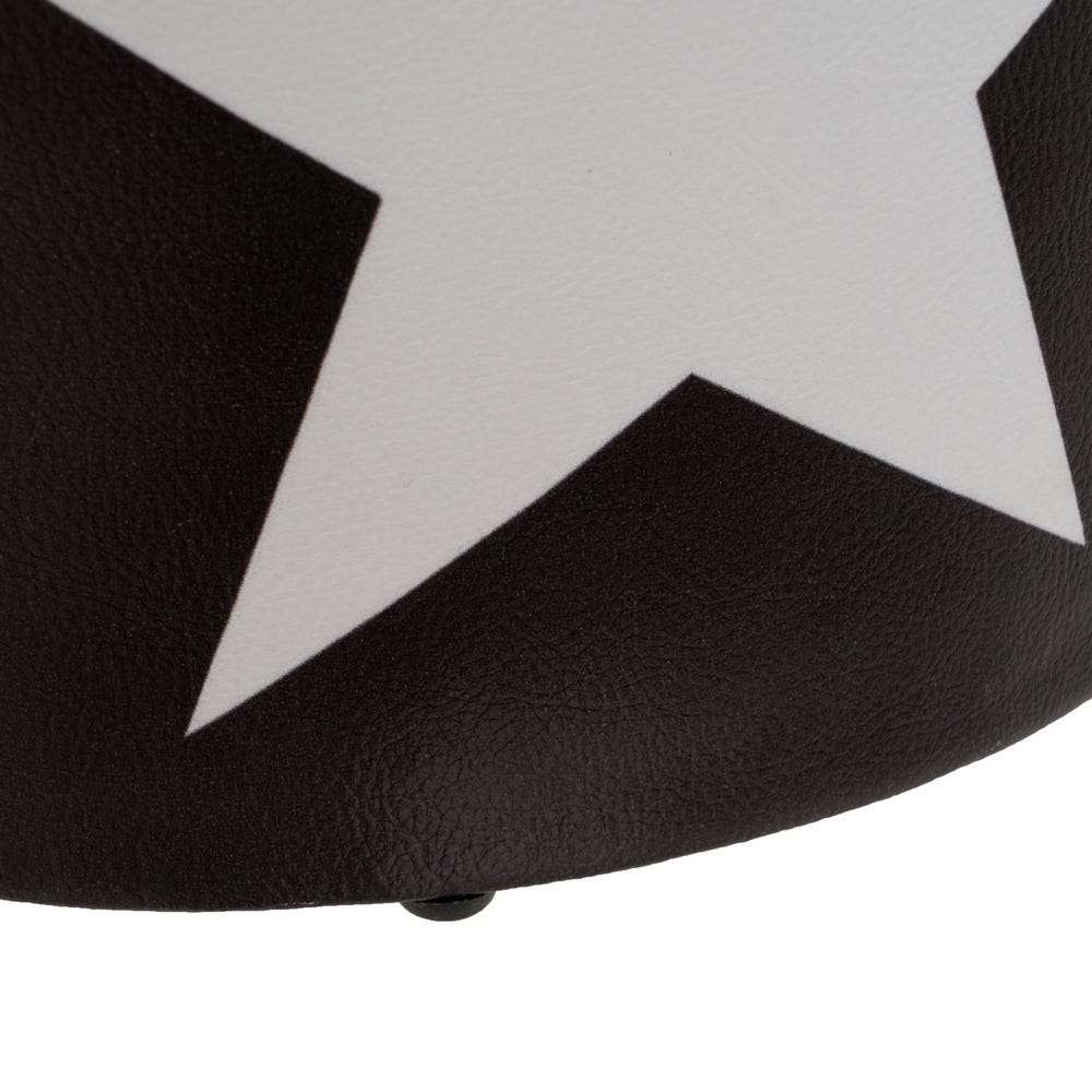 Lolahome Set De 3 Puffs Baúl Con Estrella De Polipiel