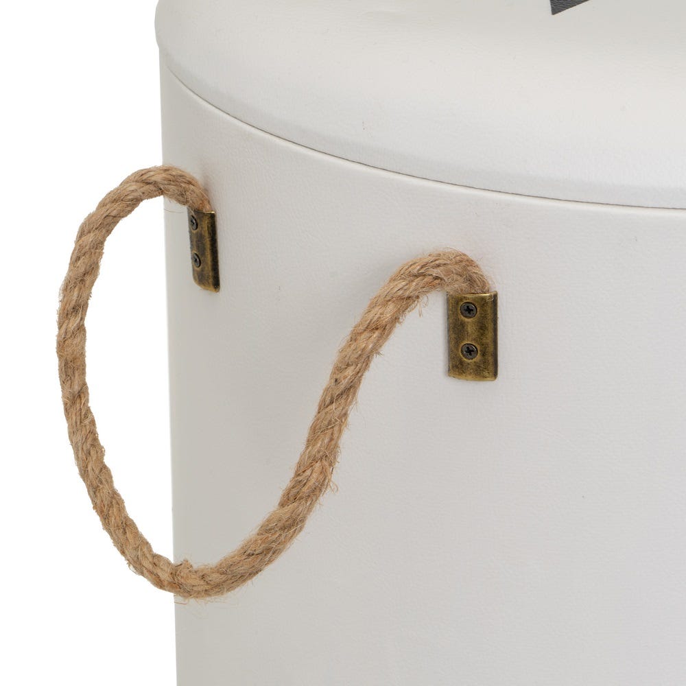 lolahome Set de 3 puffs baúl con estrella de polipiel