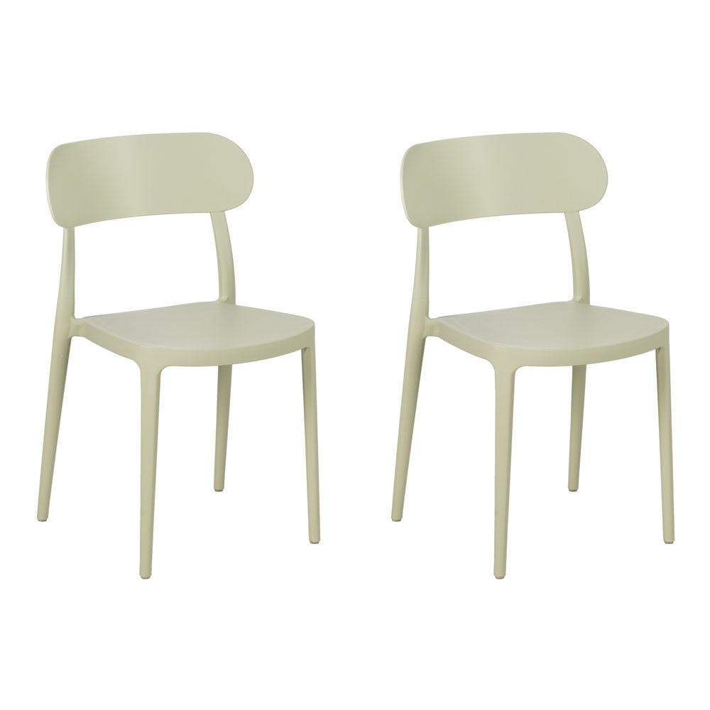 Lolahome Set De 4 Sillas De Comedor De Diseño Apilable De Polipropileno De 48x50x80 Cm