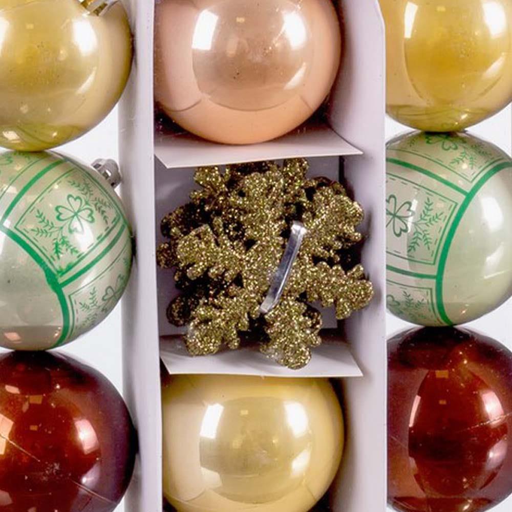 Lolahome Set De 40 Bolas De Navidad Y Estrellas Multicolor De 6 Cm