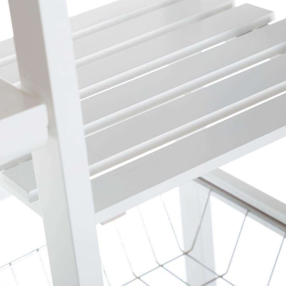 Lolahome Set De Mesa Barra Y 2 Taburetes De Bar Blanco Y Natural