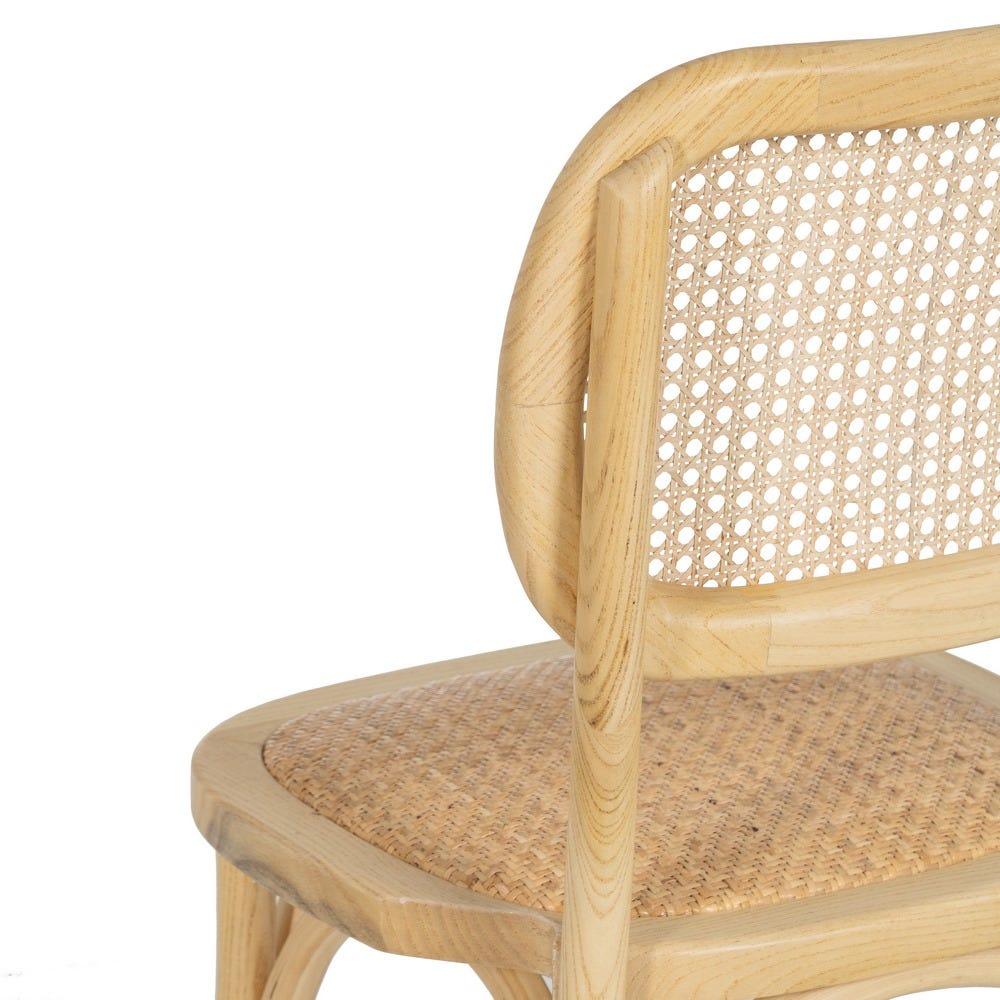 Lolahome Silla Con Rejilla Natural De Madera De Olmo De 45x41x88 Cm