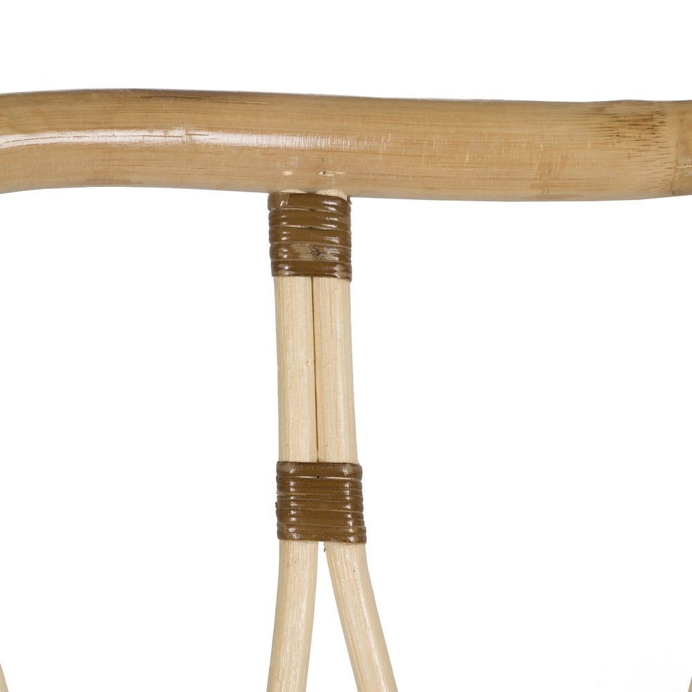 Lolahome Sillón De Cañas De Ratán Natural Con Cojín De 58x62x85 Cm