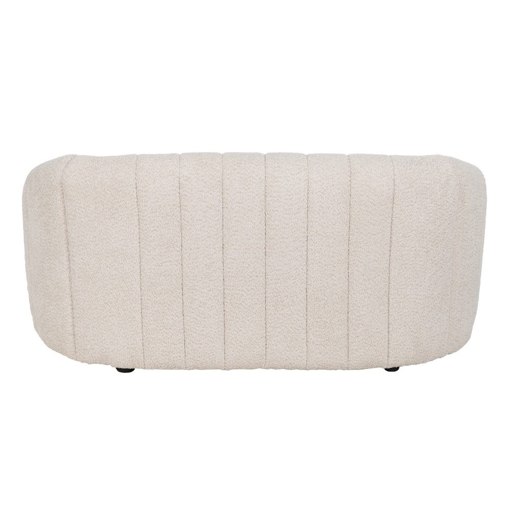 Lolahome Sofá 2 Plazas Con Franjas Beige De Tela De Borreguito De 146x84x66 Cm