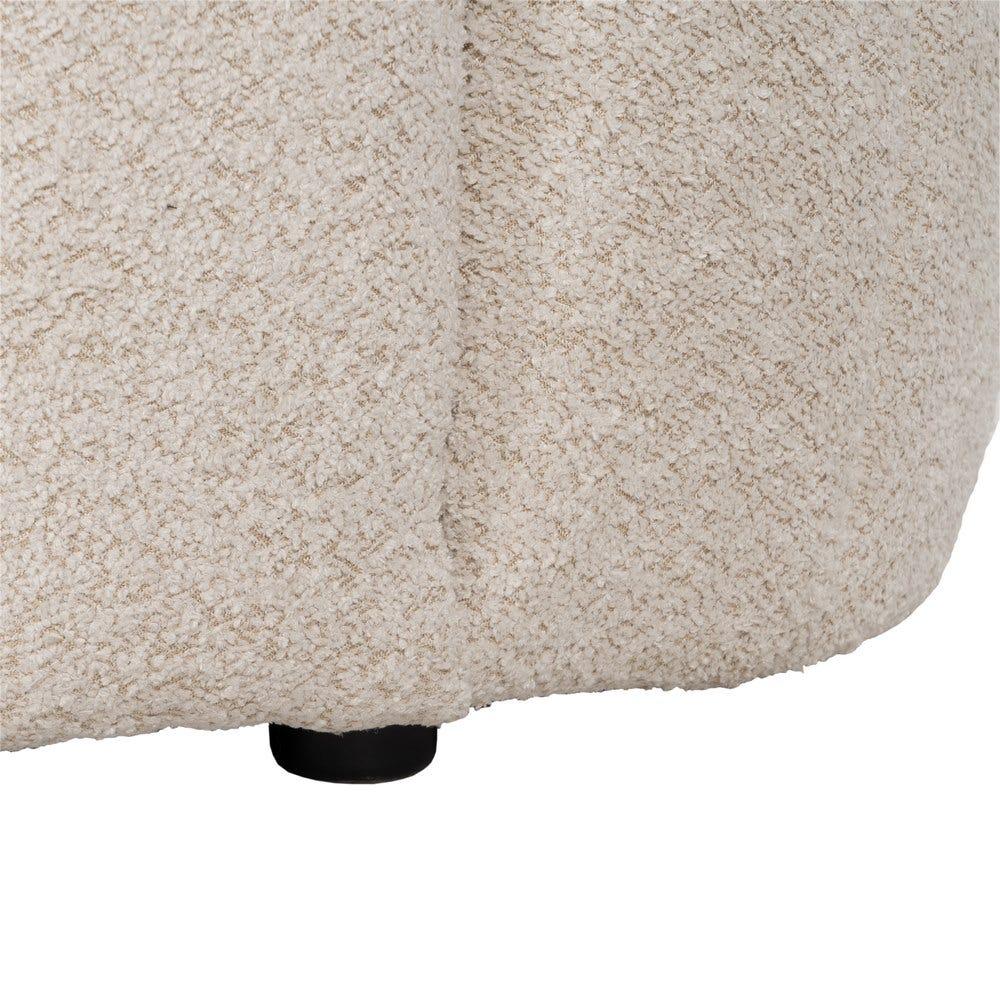 Lolahome Sofá 2 Plazas Con Franjas Beige De Tela De Borreguito De 146x84x66 Cm