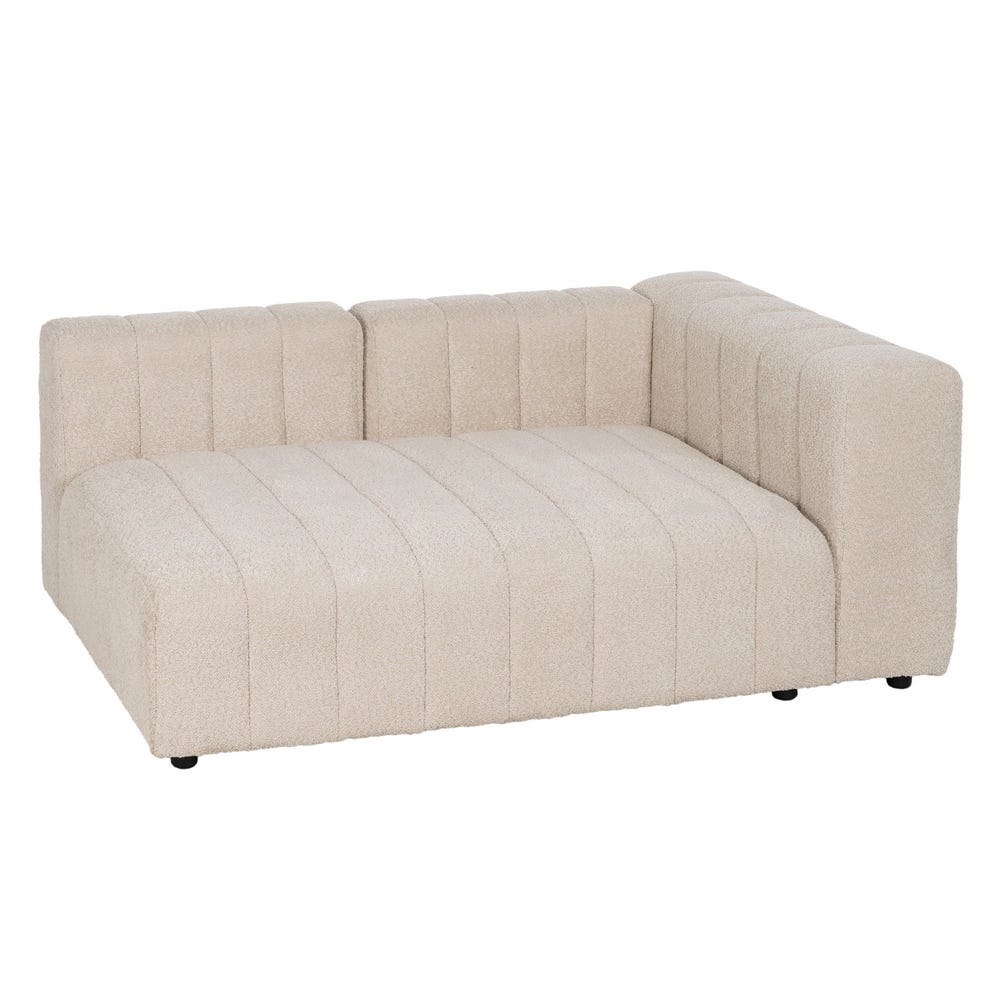 Lolahome Sofá 2 Plazas Modular Esquina Beige De Tela De Borreguito De 150 Cm