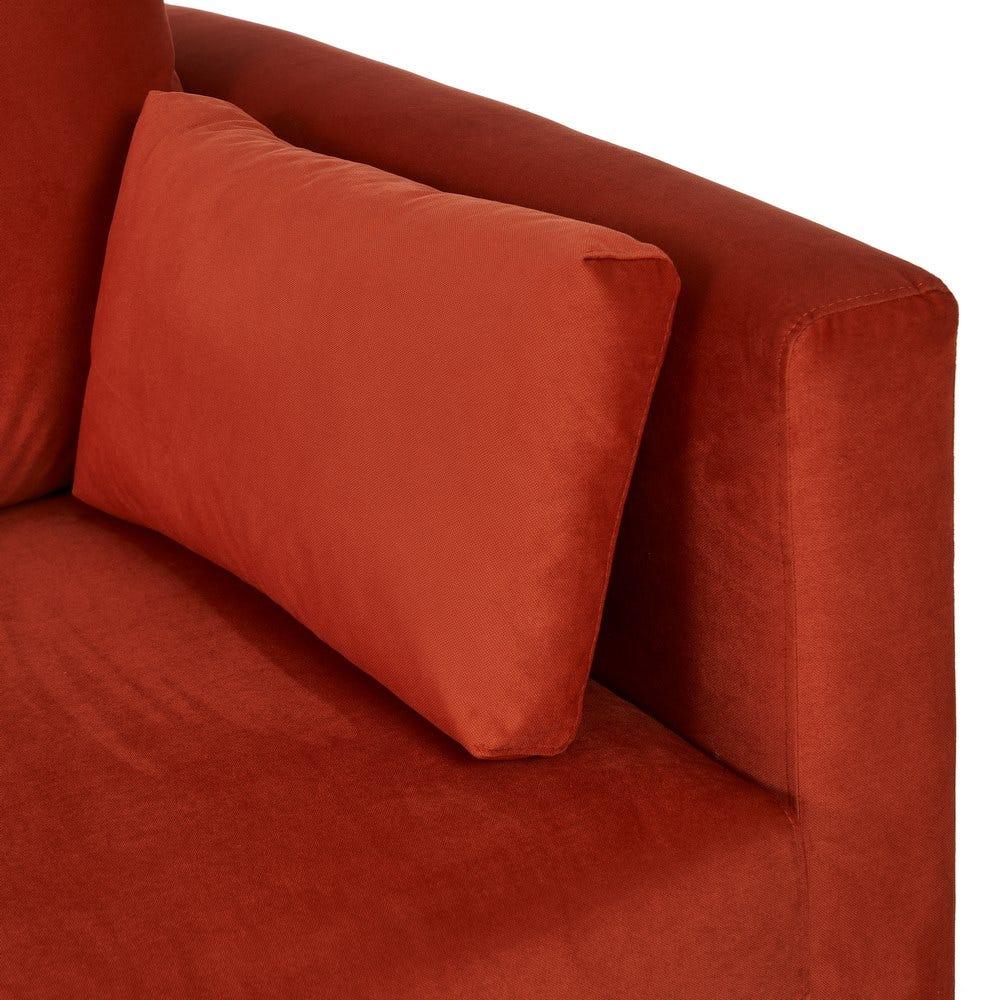 Lolahome Sofá De 2 Plazas Antimanchas Y Desenfundable De Antelina Terracota De 170x98x97 Cm