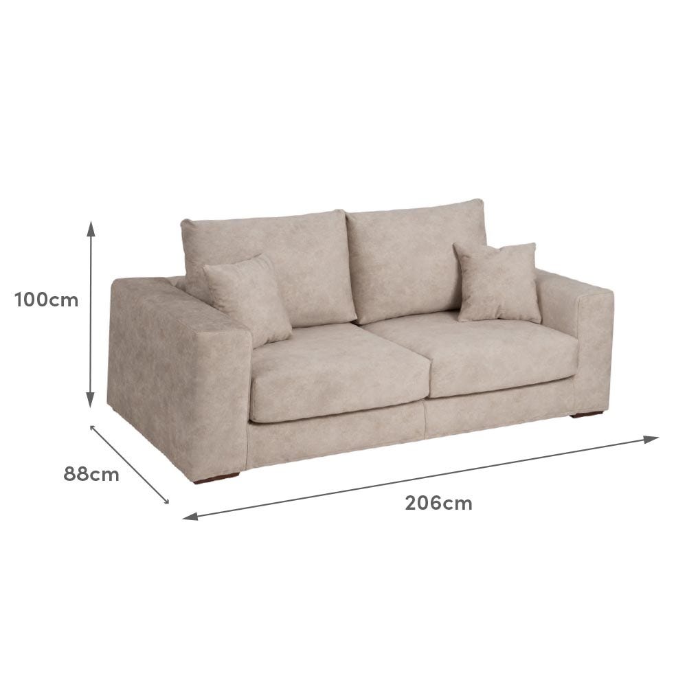 Lolahome Sofá De 2 Plazas Con Cojines De Tela Antimanchas De Teflón "Pet