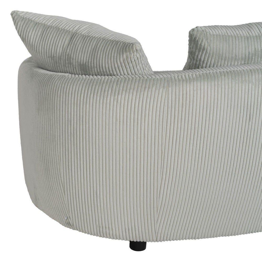 Lolahome Sofá De 3 Plazas Curvo De Pana Con Cojines