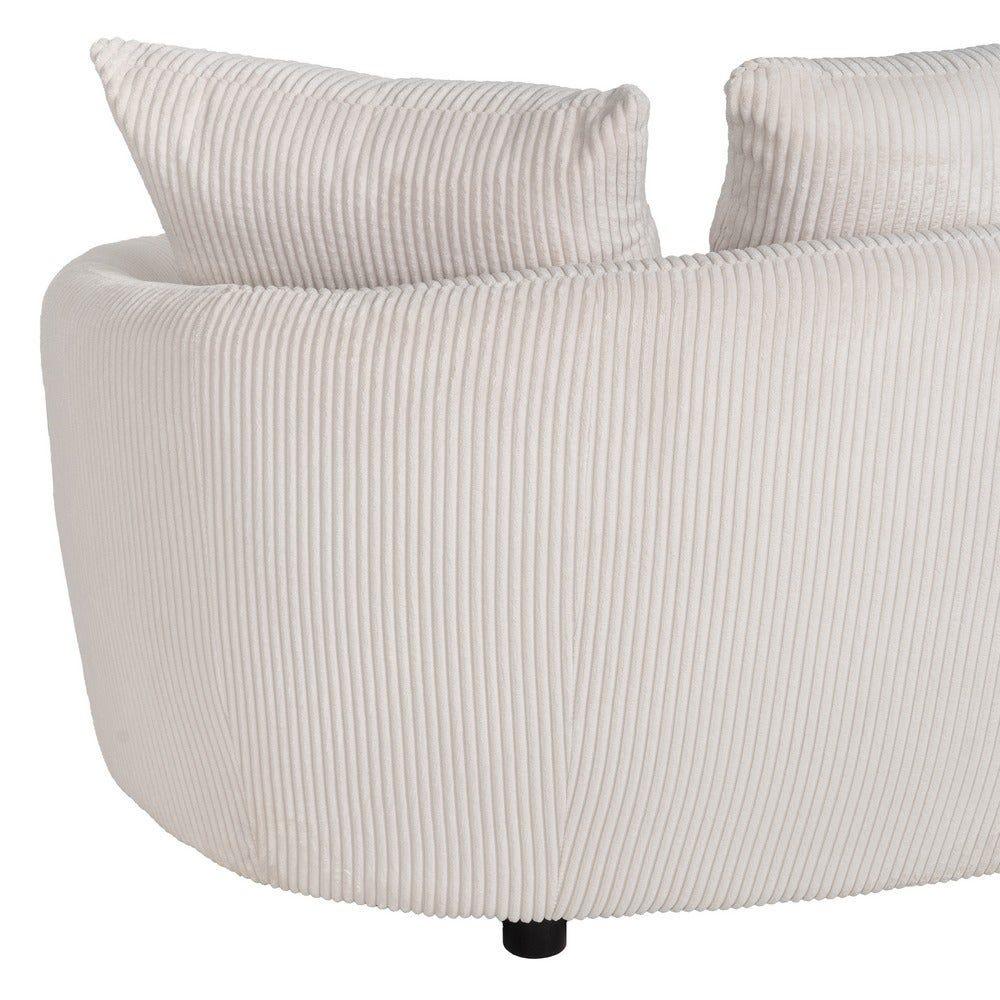 Lolahome Sofá De 3 Plazas Curvo De Pana Con Cojines