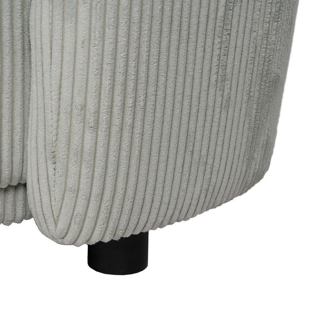 lolahome Sofá de 3 plazas curvo de pana con cojines