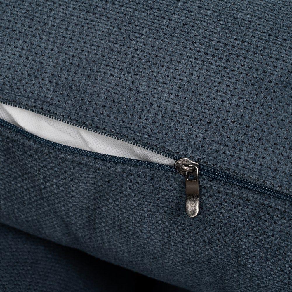 Lolahome Sofá De 3 Plazas Tapizado Azul Con Cojines