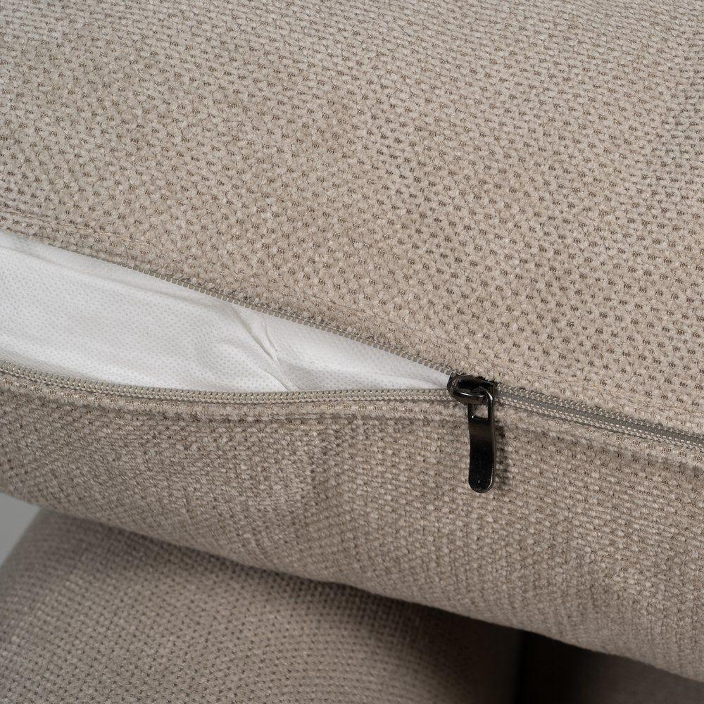 Lolahome Sofá De 3 Plazas Tapizado Taupe Con Cojines