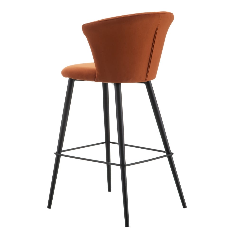 Lolahome Taburete Alto Tapizado De Terciopelo De 98 Cm