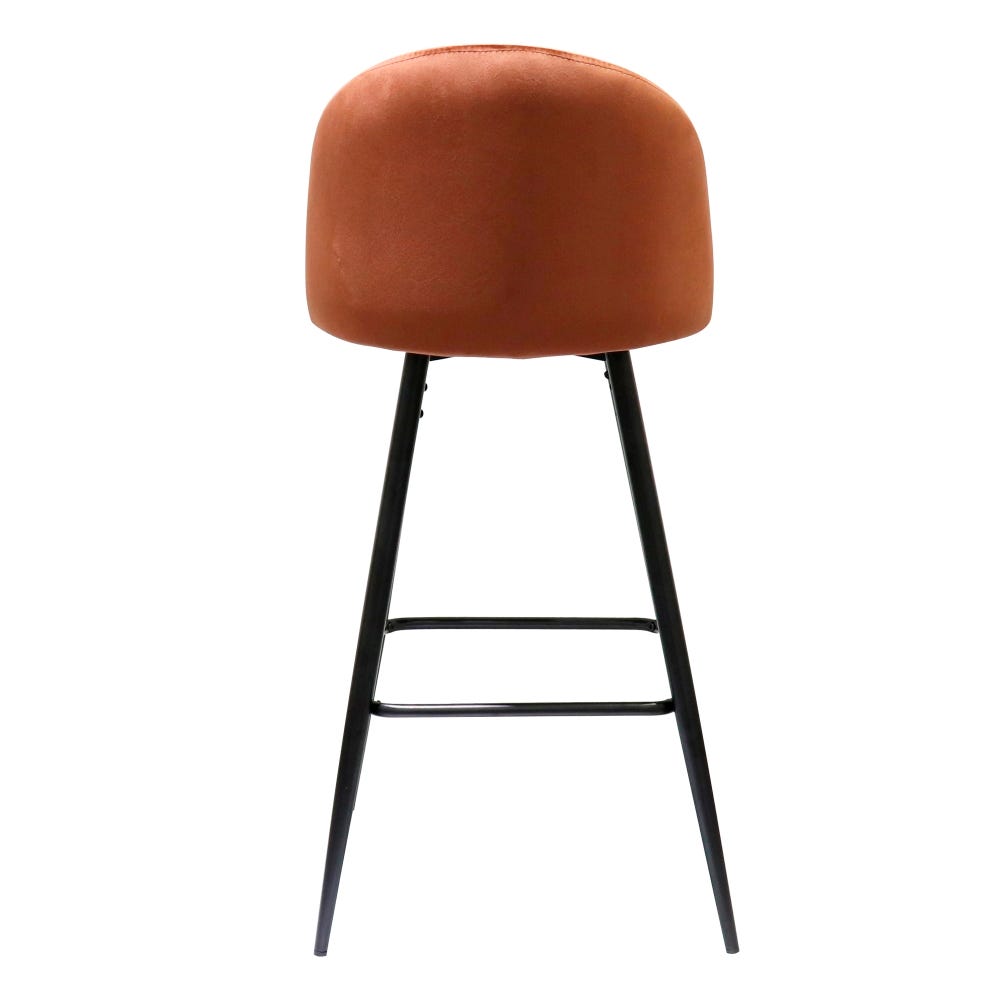 Lolahome Taburete Con Respaldo De Antelina Y Metal De 102 Cm