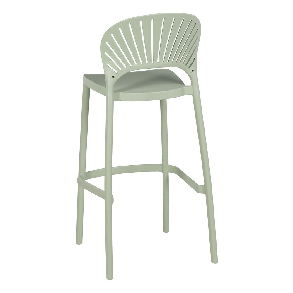 Lolahome Taburete Con Respaldo De Polipropileno De 107 Cm