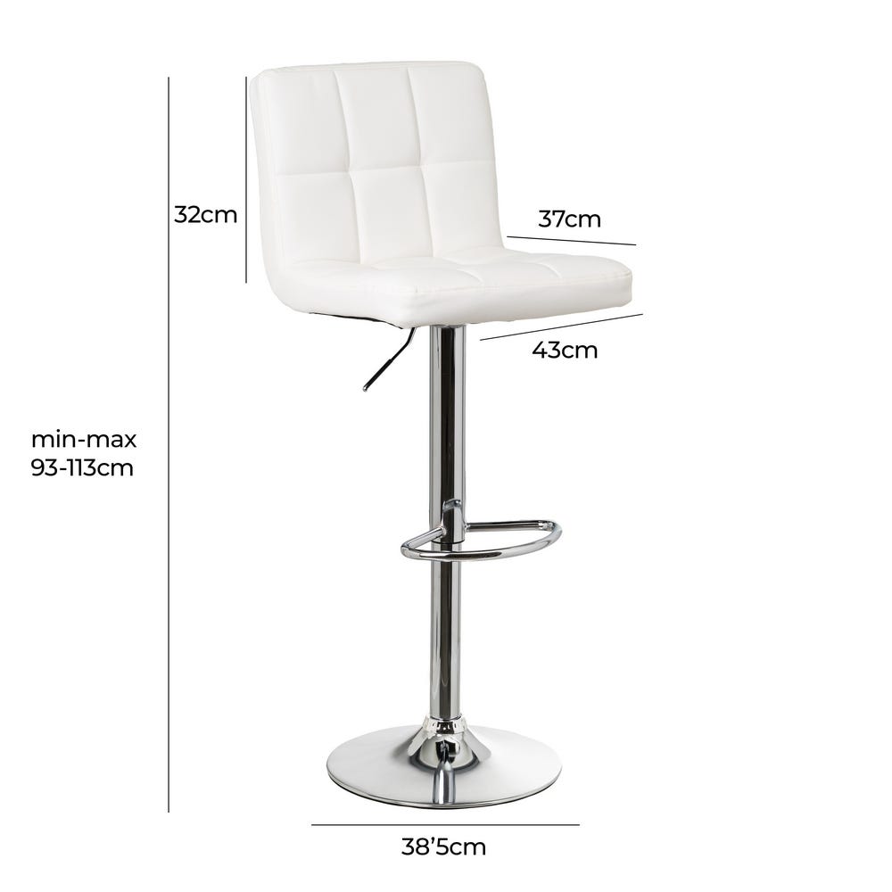 Lolahome Taburete Giratorio Ajustable De 93 A 113 Cm