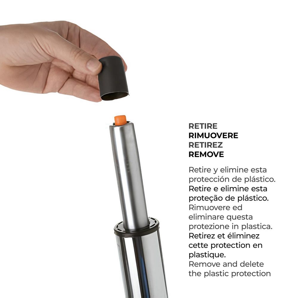 Lolahome Taburete Giratorio De Polipiel De 72-92 Cm