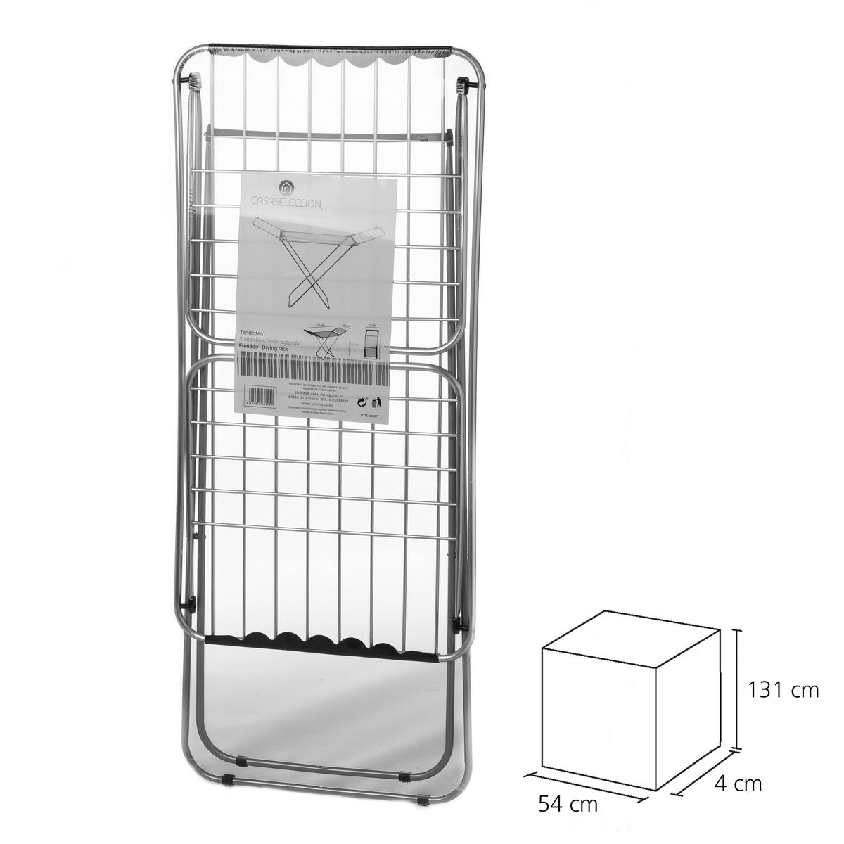 Lolahome Tendedero Plegable Con 2 Alas Plateado De Aluminio De 175x55x110 Cm