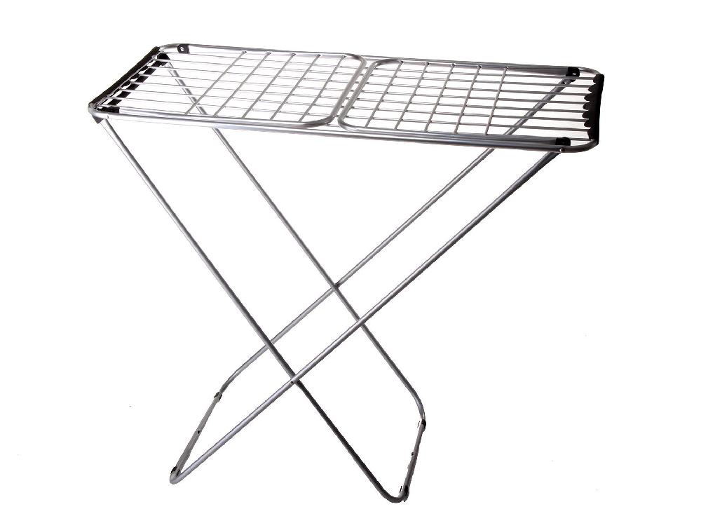 lolahome Tendedero plegable con 2 alas plateado de aluminio de 175x55x110 cm