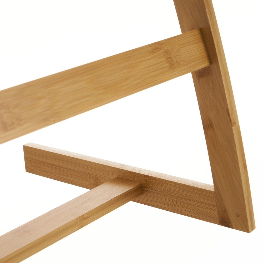 Lolahome Toallero De Pie Múltiple De Bambú Natural Y Acero Inoxidable De 57x35x81 Cm