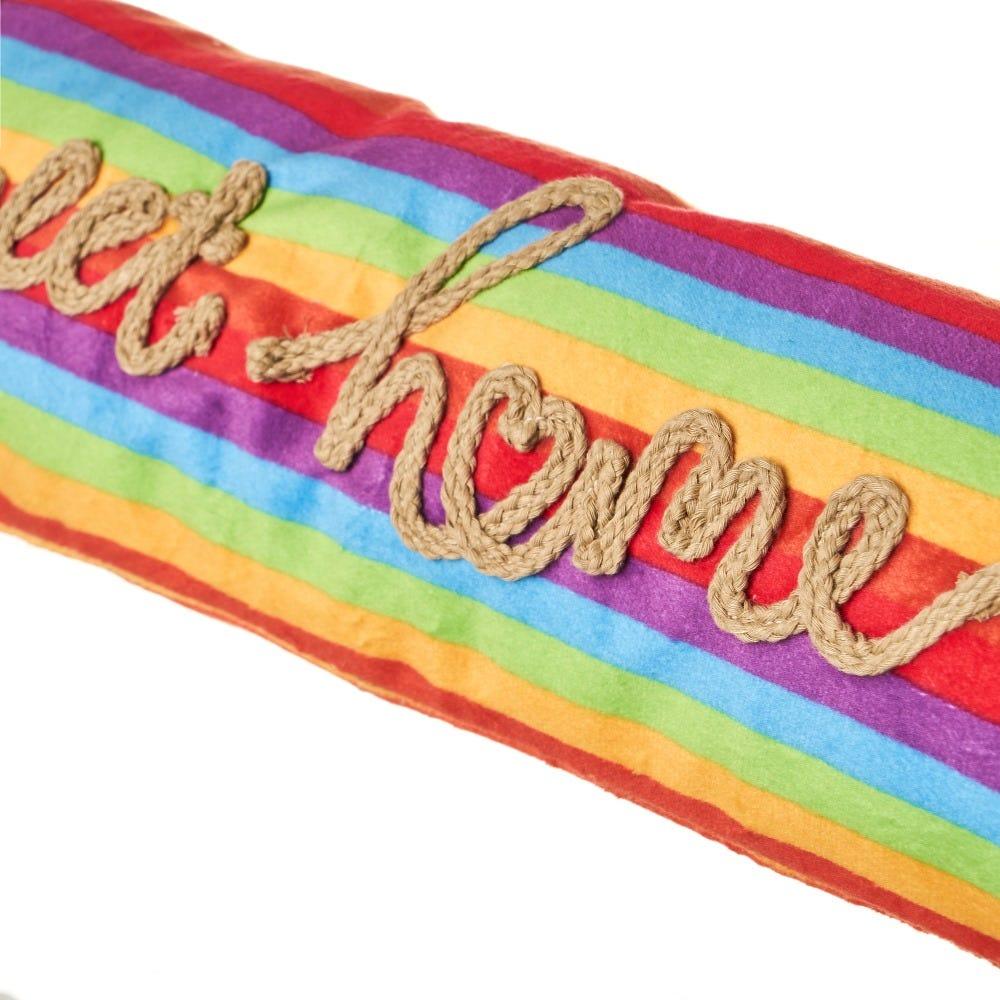 Lolahome Tope De Puerta Protege Viento De Tela Y Gravilla Multicolor De 80x14x8 Cm