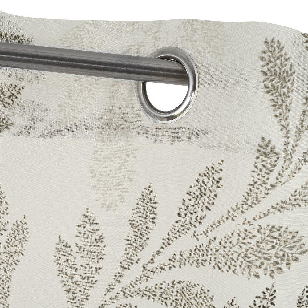 Lolahome Visillo Confeccionado De Hojas Gris De Tela De Poliéster De 140x260 Cm