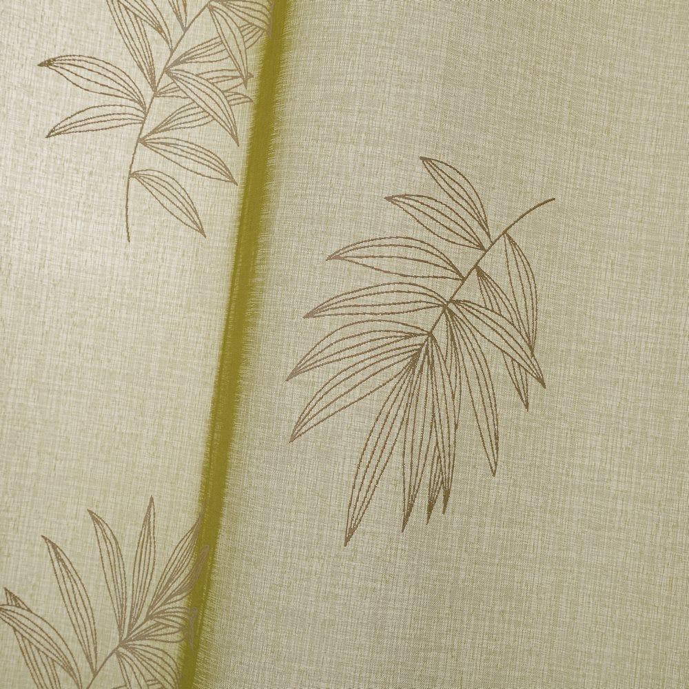 lolahome Visillo de hojas confeccionado de tela verde de 260x140 cm